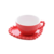 Conjunto 4 Xícaras de Chá de Porcelana com Pires Coração Beads Vermelho 210ml - comprar online