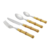 Faqueiro 24 Peças de Aço Inox com Cabo de Plástico Bambu Natural - comprar online