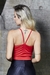Cropped Strappy Liso Vermelho