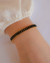 Pulseira Riviera Baguetes de Cristais Negros no Dourado