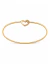 Pulseira de Fio Coração com Microzircônia no Dourado