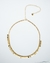 Colar Choker Elos Groumet com Tiffanys e Chapinhas Redondas no Dourado - comprar online