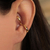 Brinco Piercing Ondulado Liso no Dourado