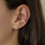 Brinco Piercing Argolinha Unitario com Resina no Dourado