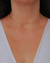 Colar Choker Aro de Zirconias no Dourado