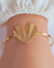 Pulseira Bracelete Ajustavel Coração Organico no Dourado