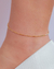 Tornozeleira Palitos no Dourado