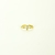 Anel Falange Aberto Letra T de Microzirconias Ajustavel no Dourado - comprar online