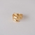 Anel Três Tiras com Detalhes Amassados no Dourado - comprar online