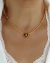 Colar Choker Canutilhos Lixados com Coração e Cruz em Microzircônia no Dourado - comprar online