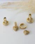 Brinco Trio Argolinhas Cravejadas e uma com Coração Pendurada no Dourado na internet