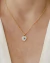 Colar Coração Olho Grego com Microzirconias em Volta no Dourado - comprar online