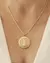 Colar Fio Baiano com Pingente Medalha Nossa Senhora Aparecida no Dourado