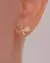 Brinco Borboleta Cravejada de Microzirconias no Dourado