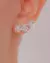 Brinco Ear Cuff Flores de Microzirconias na Prata