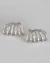 Brinco Garrinhas Tiras Cravejadas de Microzirconias e Zirconias no Ródio Branco - comprar online