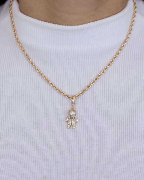 Colar Elos com Pingente Filho Menino no Dourado - comprar online