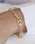 KIT 2 Produtos - Pulseira Elos Trabalhados e Pulseira Elos Gucci e Nó no Dourado na internet