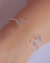 Pulseira Bracelete com Borboletas Vazadas nas Pontas na Prata - comprar online
