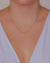 Colar Choker com Três Zirconias no Dourado - comprar online