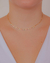 Colar Choker Cristais Coloridos no Dourado - comprar online
