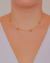 Colar Choker Rosas Flores na corrente no Dourado - comprar online