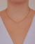 Colar Choker Canutilho com Coração de Zirconia no Dourado - comprar online