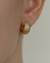 Brinco Argolinha Cravejada de Microzirconias Menor no Dourado - comprar online