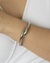 Pulseira Bracelete Tiras Entrelaçadas no Ródio Branco - comprar online