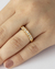 Anel Meia Aliança Cravejado de Zirconias no Dourado - comprar online