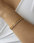 Pulseira Bracelete Cravejado de Microzirconias no Aço Dourado - comprar online