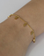 Pulseira Elos com Folhinhas Lisas no Aço Dourado - comprar online