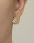 Brinco Organico Cravejado de Zirconias no Dourado - comprar online