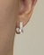 Brinco Microzirconias com Gota Embaixo na Prata - comprar online