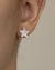 Brinco Estrelas de Microzirconias e Gota na Prata - comprar online