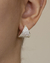 Brinco Argolinha Triangular de Microzirconias na Prata - comprar online