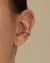 Brinco Piercing Unitario Baguetes de Zirconias no Ródio Branco - comprar online