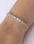 Pulseira Ajustável Riviera Quadrados Cravejados de Microzirconias no Ródio Branco - comprar online