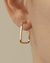 Brinco Argola Quadrada Fininha Maior no Dourado - comprar online