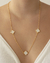 Conjunto Trevo Madreperola Brinco e Colar Elos Comprido no Dourado na internet