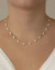 Colar Choker Elos e Perolas Barrocas no Dourado - comprar online