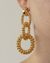 Brinco Circulos Corrente Morango no Dourado - comprar online