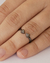 Anel Falange Aberto Setinhas com Microzirconias no Ródio Negro - comprar online