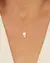 Colar Choker Nylon com Filha Menina Madreperola no Dourado