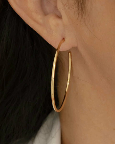 Brinco Argola Lisa Media no Dourado - comprar online