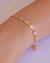 Pulseira Corações Trabalhados no Dourado