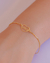 Pulseira Coração com Amor Escrito por Dentro no Dourado