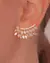 Brinco Ear Cuff Navetes de Zirconias no Dourado