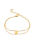 Pulseira Dupla Coração Liso no Dourado