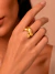 Anel Abaluado em X Liso no Dourado - comprar online
